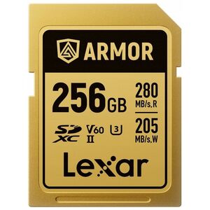 Lexar SDXC ARMOR Gold UHS-II U3, Stainless Steel, IP68 R280/W210 (V60) 256GB