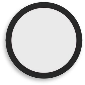Επιφάνεια LED πάνελ PHILIPS MAGNEOS, 12W, 2700K, 1150lm, στρογγυλό σχήμα, μαύρο χρώμα, o21xh2.8cm
