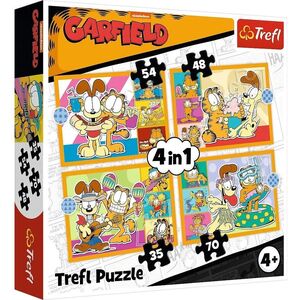 PUZZLE 4w1 Garfield αγαπά τα λαζάνια /Garfield 34673