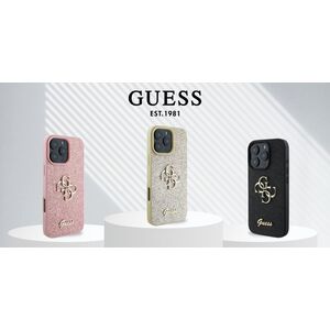Guess Guess GUHCP16LHG4SGP iPhone 16 Pro 6.3" różowy/pink hardcase Fixed Glitter Big 4G