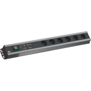 Listwa zasilająca Bachmann Bachmann 90 craftsman strip, 6-way socket strip (black/grey, 2 meters, overvoltage protection)