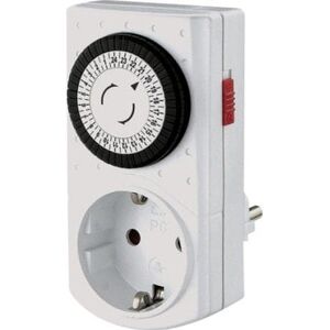 Bachmann BACHMANN Mini timer mechaniczny 24 godziny, biały Najmniejszy interwał przełączania 30 minut