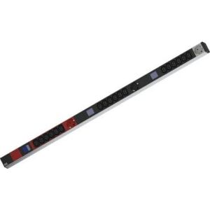 Bachmann BACHMANN BN0500 19 PDU 1HE 18xC13 3x styk uziemiony, pomiar mocy, złącze CEE 3x 16A, czerwony