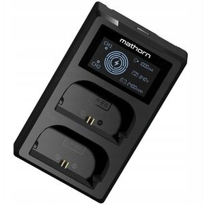 Διπλός φορτιστής Mathorn MBC-D200 USB-C για Canon LP-E6