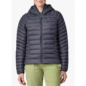 Γυναικεία ζακέτα με κουκούλα down sweater - smolder blue - l PATAGONIA