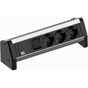 Bachmann BACHMANN DESK 3x gniazdo z uziemieniem, z wyłącznikiem, 3 m
