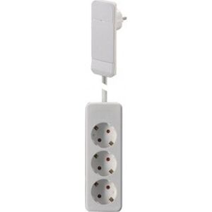Bachmann Płaskie złącze BACHMANN SmartPlug z 3 gniazdami z uziemieniem, białe, 1,6 m