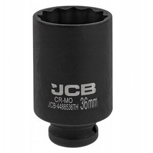 JCB Βαθύ λεπτότοιχο κρουστικό καρυδάκι 1/2” 36mm (12-γωνιακό)