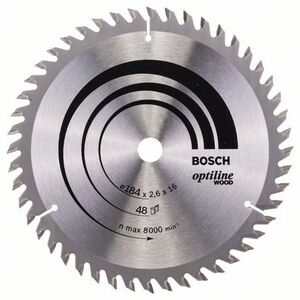 Bosch Tarcza pilarska Optiline Wood 184 x 16mm 48z (2608641181)
