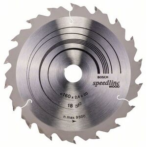 Bosch Tarcza pilarska SPEEDLINE WOOD 160x2,4x20mm 18 zębów 2 608 640 787