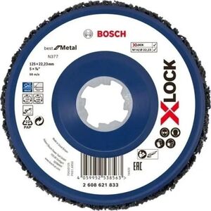 Bosch Bosch X-LOCK δίσκος καθαρισμού χονδρό, N377 μέταλλο, 125mm, δίσκος λείανσης (μαύρο)