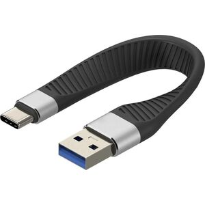 Kabel USB Techly USB-C - USB-C 0.12 m Czarny (ICOC USBC-FL-U322)