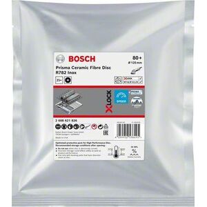 Bosch BOSCH FIBRA KRĄŻEK X-LOCK INOX 125 gr. 80 R782 /25szt. B2608621826
