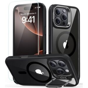 ESR ESR CLASSIC HYBRID KICKSTAND HALOLOCK MAGSAFE & TEMPERED GLASS IPHONE 16 PRO MAX CLEAR/BLACK