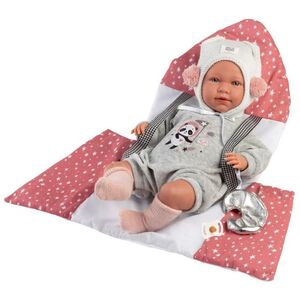 Llorens 74136 Lalka bobas płacząca Mimi 42 cm z nosidełkiem