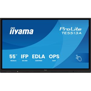 iiyama TE8613A-B1AG signage display Interaktywny płaski panel 2,17 m (85.6") Wi-Fi 450 cd/m² 4K Ultra HD Czarny Ekran dotykowy Procesor wbudowany Android 18/7
