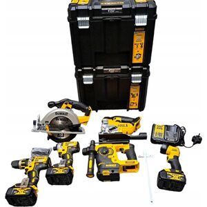 Zestaw elektronarzędzi Dewalt ZESTAW COMBO (DCD795, DCH253, DCF886, DCS331, DCS391, DCL040, 3X BATERIE DCB183, 2X WALIZKI TSTAK)