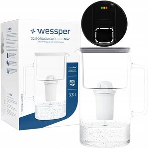 Dzbanek Wessper D2 Borosilicate FutureFlow Aquaclassic (WES202-FF-BK)