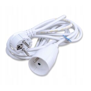 9823# Przedłużacz sieciowy ps-171 1-gniazdo z uiemieniem 3m biały 3x1mm