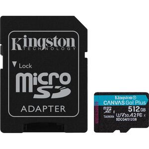 KINGSTON microSDXC Canvas Go Plus 512GB + Adapter