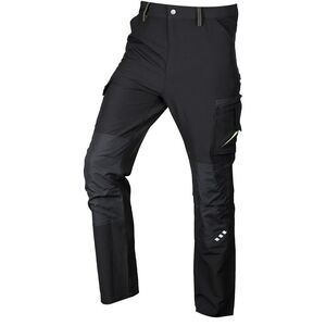 Spodnie robocze Mix&Match, 4 way stretch, czarno-zielone, rozmiar L