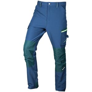 Spodnie robocze Mix&Match, 4 way stretch, granatowo-zielone, rozmiar XL