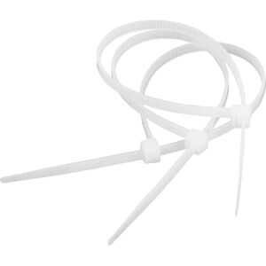 Opaska zaciskowa 4,8 mm/25 cm biała Cabletech 100szt.