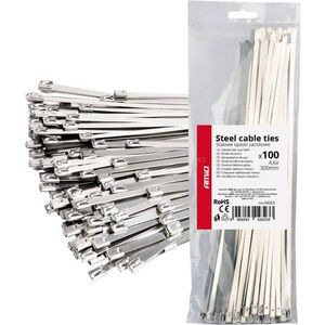 Opaski zaciskowe metalowe ze stali nierdzewnej 4.6x300mm 100 szt. amio-04323