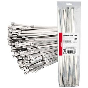Opaski zaciskowe metalowe ze stali nierdzewnej 4.6x400mm 100 szt. amio-04325