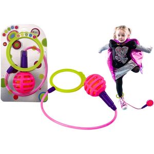 Skakanka Skipper Hula Hop Na Nogę Różowa Diody LED