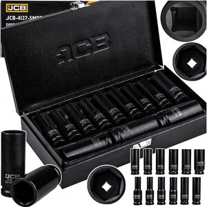 JCB ΣΕΤ ΜΑΚΡΥΩΝ ΚΡΟΥΣΤΙΚΩΝ ΚΑΡΥΔΙΩΝ 12τμχ 1/2" 6-ΓΩΝΟ (10-24mm)