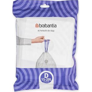 Brabantia Worki na śmieci PerfectFit rozmiar D 15-20L 40szt 138164