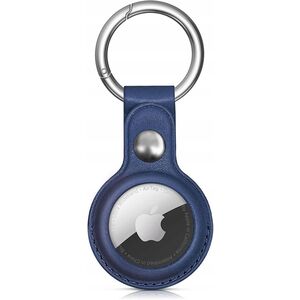 Θήκη για Apple AirTag από οικολογικό δέρμα - μπλε