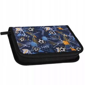 Κασετίνα 1 φερμουάρ 2 πτερύγια FOOTB BLUE WYP Starpak STK-25 PB12/48