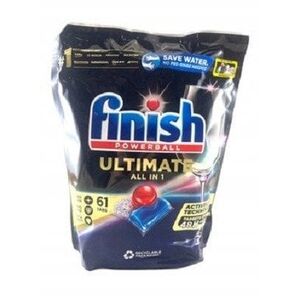 Ταμπλέτες πλυντηρίου πιάτων FINISH Ultimate All in One, 61 τεμ., λεμόνι