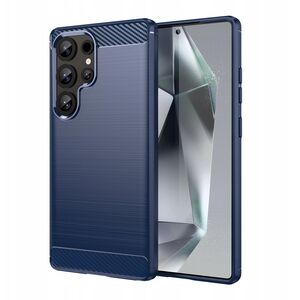 Θήκη σιλικόνης Carbon Case για Samsung Galaxy S25 Ultra - μπλε