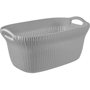 Kosz na pranie Curver Knit 40L jasno szary