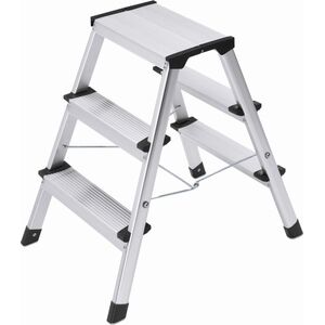 Hailo Drabina wolnostojąca dwustronna aluminiowa 3 stopniowa (L90 Step-ke)