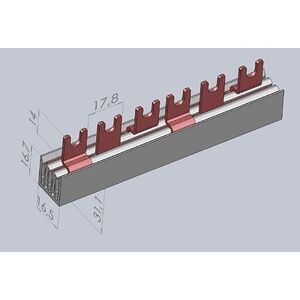 Eti-Polam Szyna łączeniowa IZ12/1F/54 1P 80A 12mm2 widełkowa 54 002921026