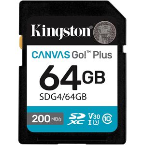 Kingston | Canvas Go! Plus | 64 GB | SD | Flash atminties klasė Class 10, UHS-I, U3, V30