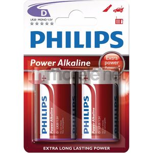 Philips Bateria PowerLife D / R20 2 szt.