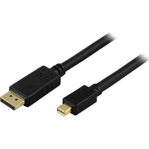 Kabel Deltaco DisplayPort Mini - DisplayPort 2m czarny (DELTACO DisplayPort kabel - 2 m)