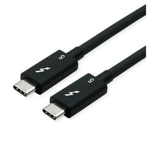 Καλώδιο ROLINE Thunderbolt™ 5, 80 Gbit/s, 240 W, C-C, M/M, παθητικό, μαύρο, 1 m