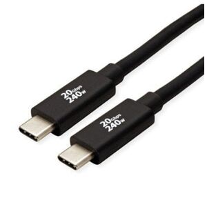 Καλώδιο Roline USB4 Gen2x2, με Emark, C-C, M/M, 240W, μαύρο, 3 m