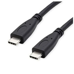 Καλώδιο ROLINE GREEN USB 3.2 Gen 2, PD (Power Delivery) 20V5A, με Emark, C-C, M/M, μαύρο, 1 m