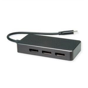 Προσαρμογέας USB τύπου C -DP Multistream, 3x DP, 4K, M/F