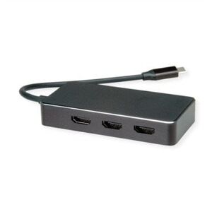 Προσαρμογέας VALUE USB τύπου C - HDMI Multistream, 3x HDMI, 4K, M/F