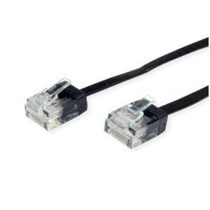 ROLINE Traveller UTP Patch Cord, Cat.6A (Class EA), πολύ επίπεδο, μαύρο, 2 m