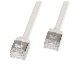 ROLINE U/FTP Καλώδιο Patch Data Center Cat.6A (Class EA), LSOH, Λεπτό, Υπερβολικά Κοντός Σύνδεσμος, γκρι, 1 μ