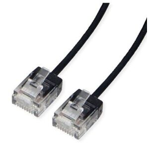 ROLINE UTP Data Center Patch Cord Cat.6A (Class EA), LSOH, Slim, Ultra Short Connector, μαύρο, 0,5 m